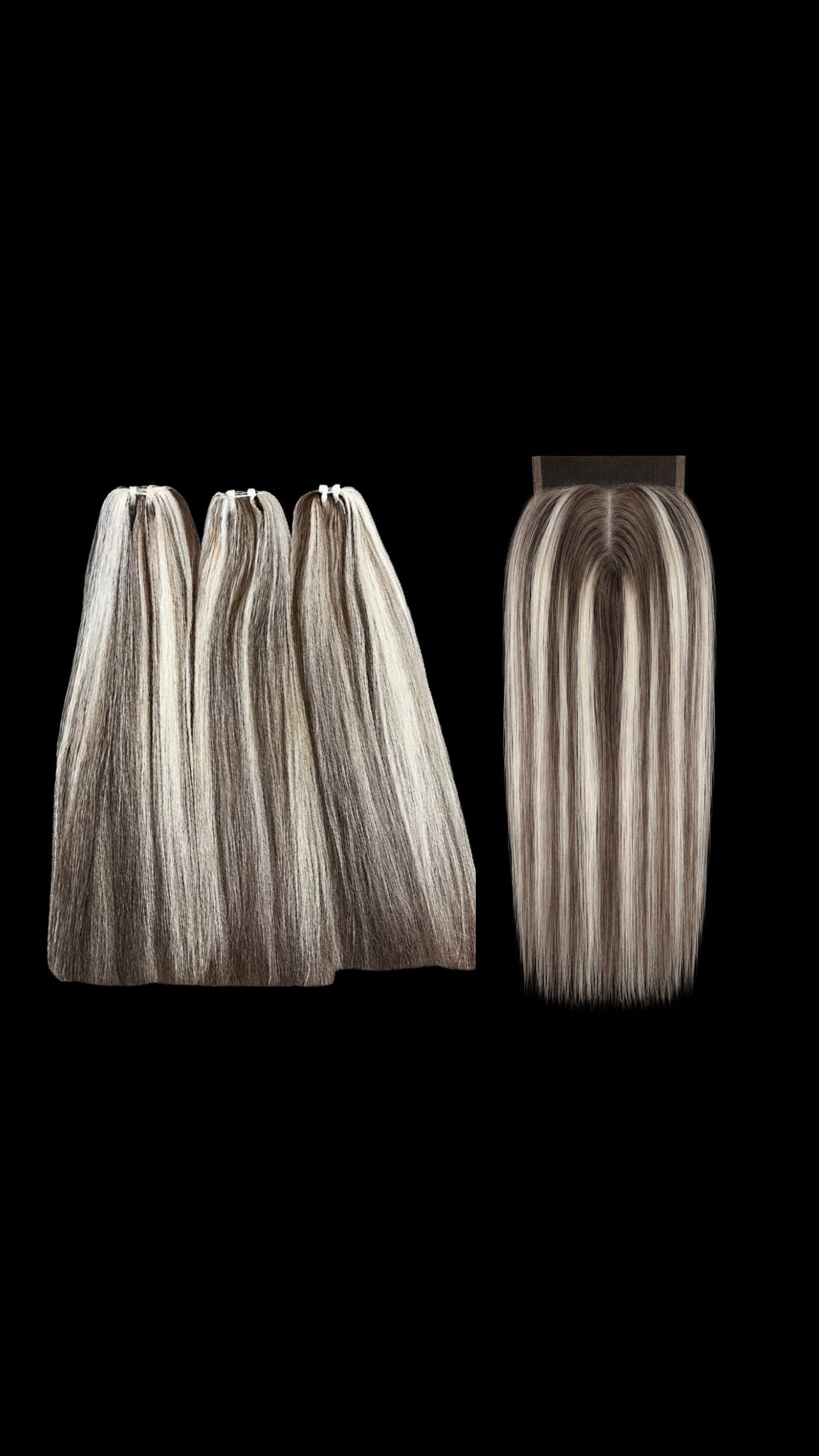 RAW FROSTED LATTE STRAIGHT BUNDLES + CLOSURE