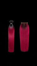 RAW VELVET SANGRIA STRAIGHT BUNDLES + CLOSURE